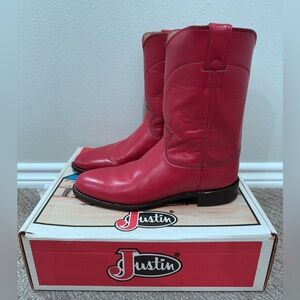 Red Vintage Justin Ropers 10c